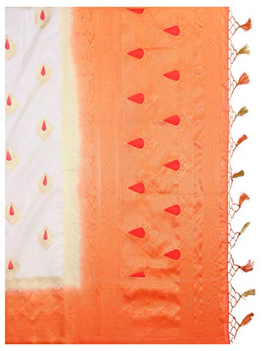 Image of MIMOSA Women Wedding Art Silk Saree Kanjivaram Style With Blouse Light Weight Saree (4373-2289-2D-Hwt-Pch), Beige