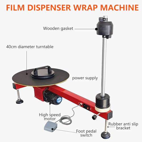 Dévidoir électrique de Film étirable - Machine d'emballage de palettes Robuste pour Un Transport sécurisé, idéale pour Les entrepôts et Les gares de Livraison Express