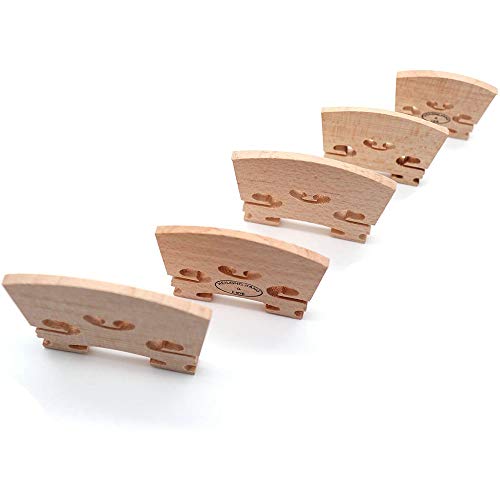 MUPOO 6 Sets of 12PCS Violin Maple Bridge Fits for 1/10 1/8 1/4 1/2 3/4 4/4 Size Violin