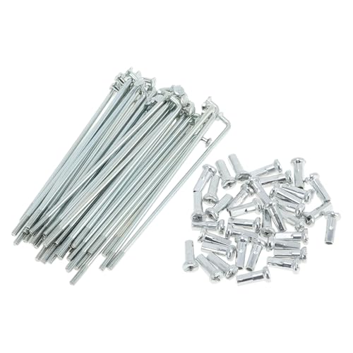 Rayons de vélo 14G 72 mm en acier galvanisé argenté A ABSOPRO pour réparation de roue arrière