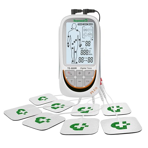 TESMED TE-880R Plus: Wiederaufladbarer Muskelelektrostimulator, EMS, TENS, Massagefunktion: 73...