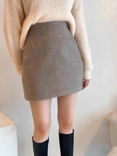 Female Skirt Spring and Fall Commuter High-Waisted Short Skirt4
