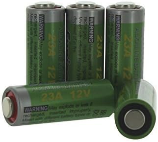 Five Prime 23A 12V Alkaline Batteries, some standing, one lying down