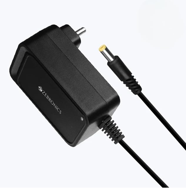 Image of Zebronics PA122A Power Adapter, 12V DC, 24W, DC5525 Barrel Pin, Overload Protection, Compact Design for CCTV DVR /NVR