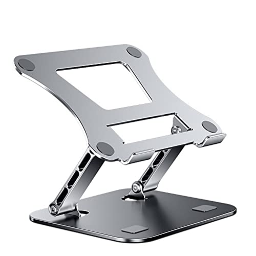 Elevador de pantalla de computadora portátil soporte antideslizante de aluminio gris