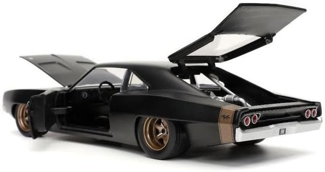Jada Fast & Furious 1968 Dodge Charger Widebody Die-Cast Car with hood, doors, and trunk open