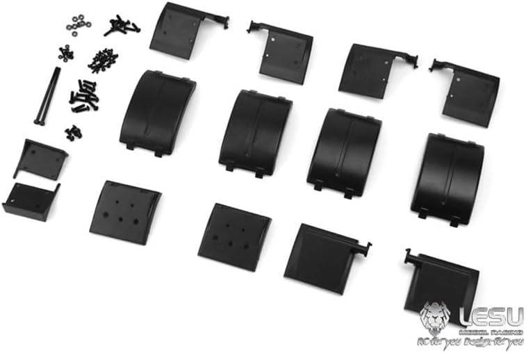 TOUCAN RC HOBBY 1/14 Scale LESU A Set 2Axles Truck Mudguard Tractor Model ABS Parts Handmade DIY for Tamiya Car