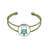 Material: Metal Tailandia tres ruedas tractor Art Illustration Pulsera Brazalete Retro Joyas De Puño Abierto