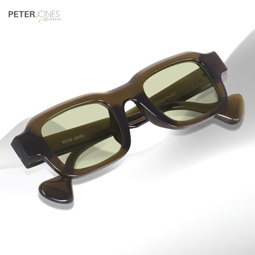 Image of Peter Jones Lenses Unisex Broad Frame Square UV /UB Protected Non-Polarized Sunglasses Medium (3809)