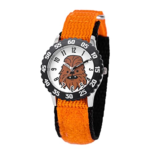 Image of STAR WARS Kids' Bezel Stainless Steel Time Teacher Analog Nylon Strap Watch