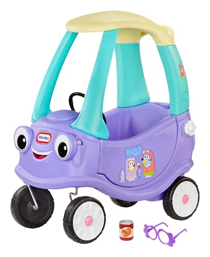 little tikes Bluey Grannies Coupe Ride On Car with 2 Accessories and Sound Features Bluey Foot-to-Floor Ride-On for Age 18+ Months Boys and Girls
