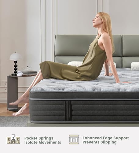 Image of PECHINOU 10 Inch Twin Size Medium Firm Hybrid Mattress