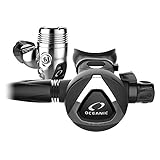 OCEANIC Delta 5 (2nd Stage) + EDX (1st Stage) | Breathing Regulator for Scuba Diving | Strong Cold-Water Performance | Available in Yoke or DIN Version | Yoke, Black