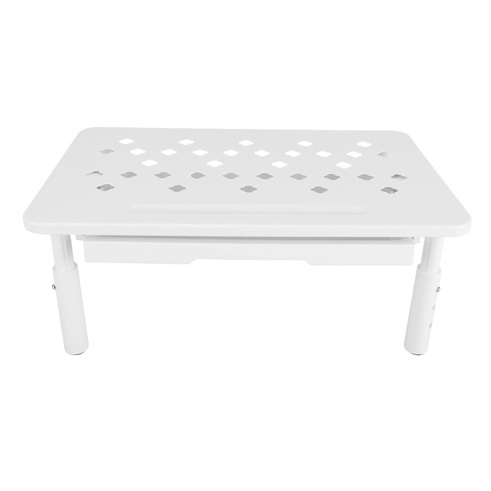 Standing Desk Height Adjustable Carbon Steel 3 Levels Ventilation Holes with Drawer for Laptop Riser Printer Shelf Document — view 4