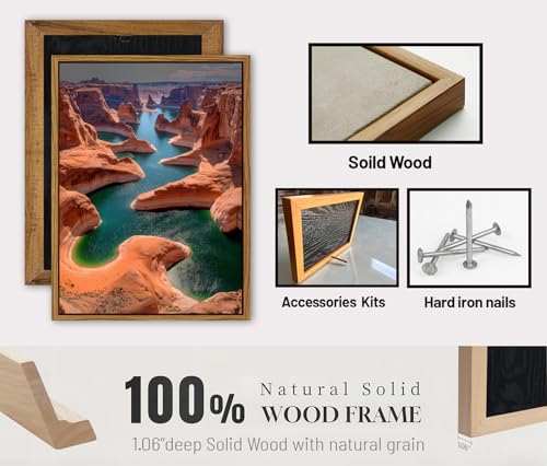 Image of Glen Canyon Wall Art Western Desert Landscape Wall Decor Arizona National Park Wall Art Southwest Red Rock Mountain Canvas Prints Colorado River Scenery Artwork Living Room Office Decoration 12x16 inch