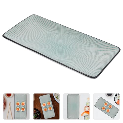 Plato rectangular de cerámica para sushi Abaodam miniatura 5