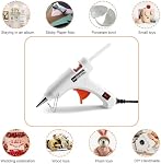Hot Glue Gun Mini Glue Gun 20W Glue blanc Gun et bâtons Ensemble de Gun à colle chaude Coller Bâtons pour Gun petite colle chaude Gun avec bâtons à colle pour les métiers d'école DIY Arts Fusil A Colle Chaude Hot
