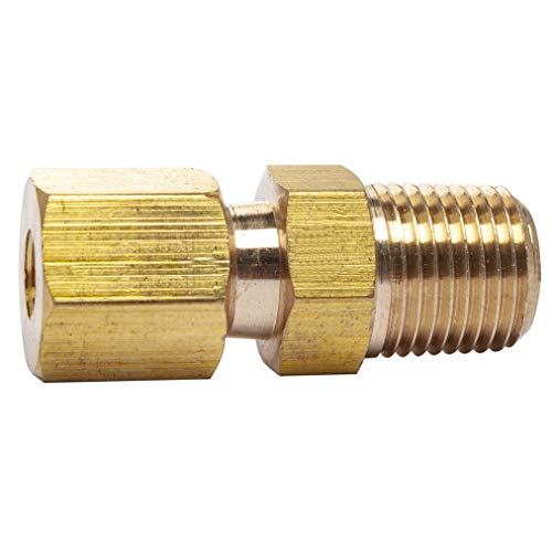LTWFITTING Brass 3/16-Inch OD x 1/8-Inch Male NPT Compression Connector Fitting(Pack of 500)