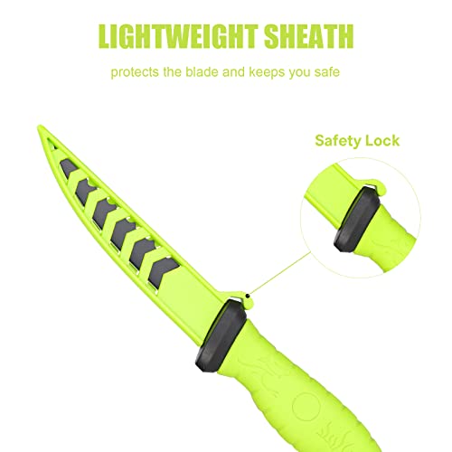 Seaknight Fishing Fillet Knife, 5 Inches/ 7Inches Professional Fishing Knives Set, Stainless Steel Blade With Corrosion Resistant Coating,Non-Slip Handles & Abs Protective Bait Knives #TOP7