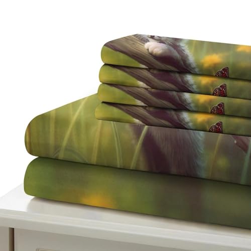 Housse de couette chat 3D douce et résistante en microfibre légère avec fermeture éclair