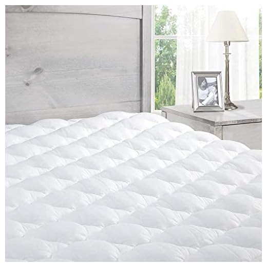 Pillowtop Mattress Topper with Fitted Skirt - Extra Plush Mattress Pad Found in Marriott Hotels - Removable Pillowtop Mattress Pad - Queen Size