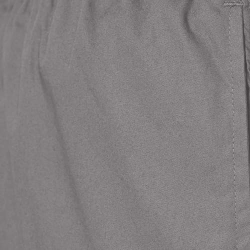 Amazon Essentials Men's Cotton Poplin Straight-Fit Pajama Pants with Drawstring Elastic Waist, Grey, Medium