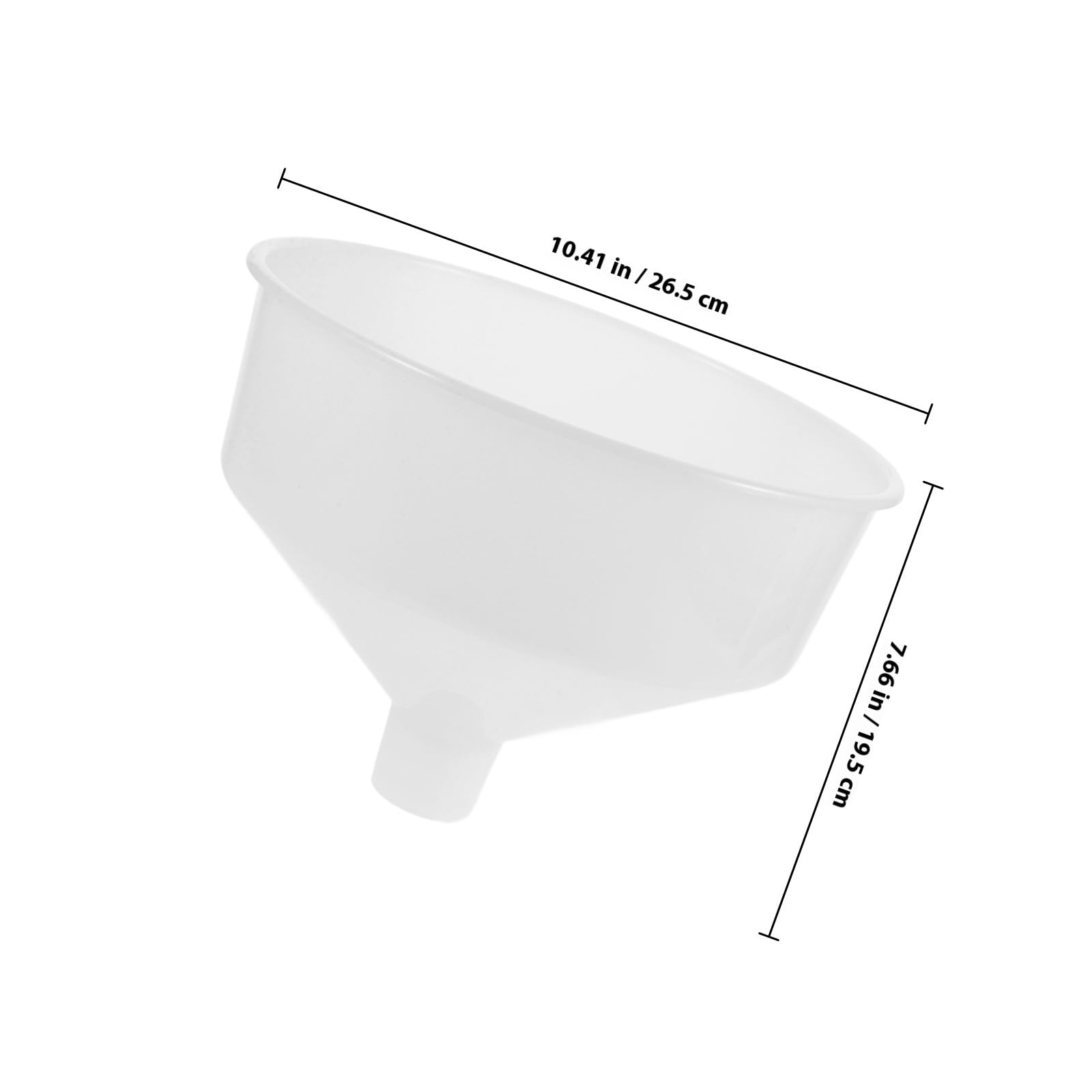 Embudo de Cocina de Boca Ancha Grande, Plástico Blanco, Uso Versátil