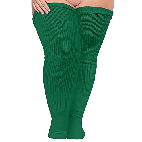 Chaussettes extra longues grandes tailles lot de 2 bas chauds coton femme