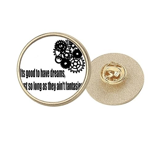 Broche ronde en métal doré pour égayer une veste terne grâce au style Art Déco
