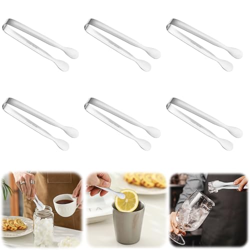 Catálogo de Pinzas para azúcar los 5 mejores. 45 6 paquetes de mini pinzas para servir - Pinzas pequeñas para servir alimentos, pinzas mini de acero inoxidable para azúcar para tabla de charcutería, aperitivos, postres, pinzas...