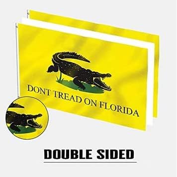 Dont Tread On Florida Flag 3x5 Feet with Brass Gromets (Double Sided), Yellow