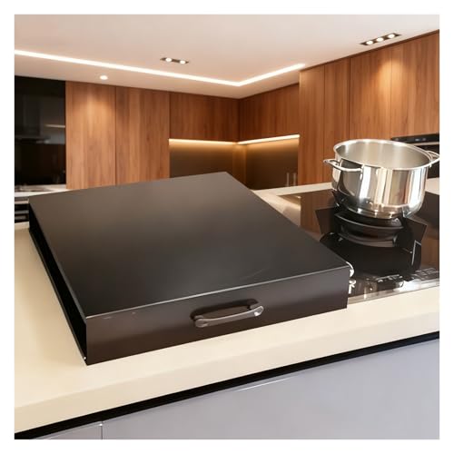 Gas Hob Cover Plate Stove Top Covers with Handles, Gas Stove Bracket Strong and Resistant to Pressure for Kitchen and Rv(35x45x7cm/13.78x17.72x2.76in)