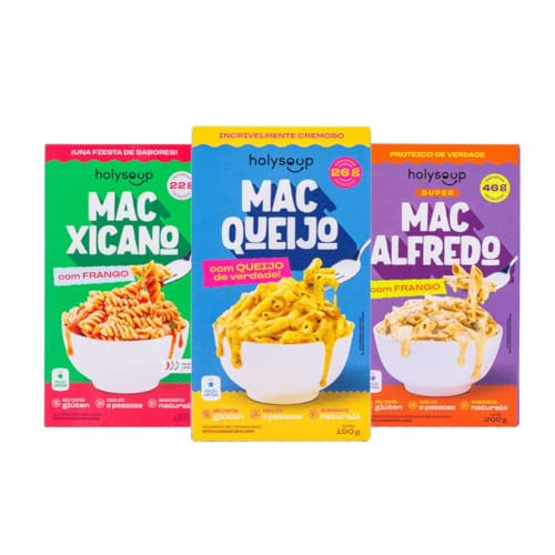 3 Holy Mac Holy Soup Macarrão Proteico Sem Glúten Sabores