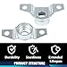 PIT66 Rear Tailgate Trunnion Hinge Set Compatible with Chevy GMC Truck Fleetside 1967-1972/Fit Chevy Blazer 1969-1972/Fit Chevy Jimmy 1970-1972