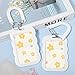 2 Pcs Aylic Photocard Holder with Metal Keyring 3 Inch ID Badge Holder Hard Badge Holders Bus Credit ID Bank Card Holders for Nurse Doctor Teacher