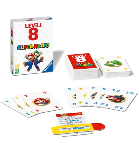 Ravensburger Super Mario Gifts and Toys - Level 8 Card Game for Kids and Adults Age 8 Years Up