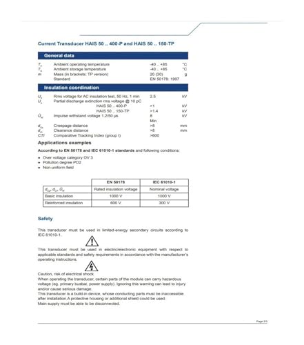 Transformateur de courant HAIS200-P 200A, la précision open loop supérieure - 5
