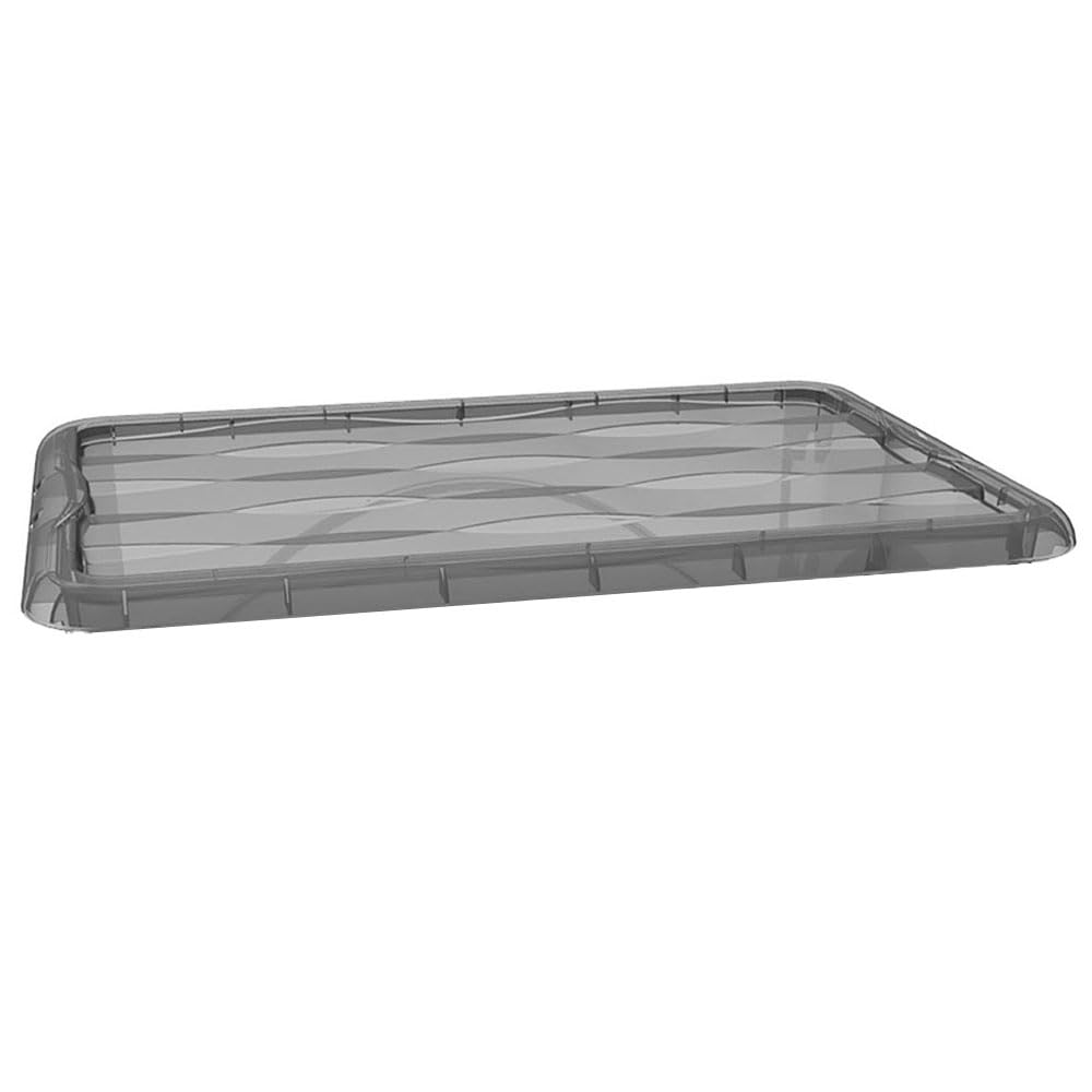 2 bauli STORAGE 80LT Scatole cassa Multiuso Grane cm 60x40x45 Box Portaoggetti Contenitore Organizer Salvaspazio con Coperchio fume 4 Ruote Sovrapponibile organizzazione cesta indumenti Casa Bagno