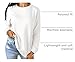 Dokotoo Womens Ladies Casual Long Sleeve Crewneck Sweatshirt Side Split Loose Fit Solid Basic Pullover Tunic T Shirts Tops Sweatshirts for Women 2026 White Large