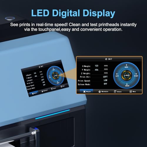 explux a3 dtf printerxp600 turbo printhead 2x faster output anti-clog design  low-ink warningled multi-function displaymulti-material compatiblegift ink 2 year