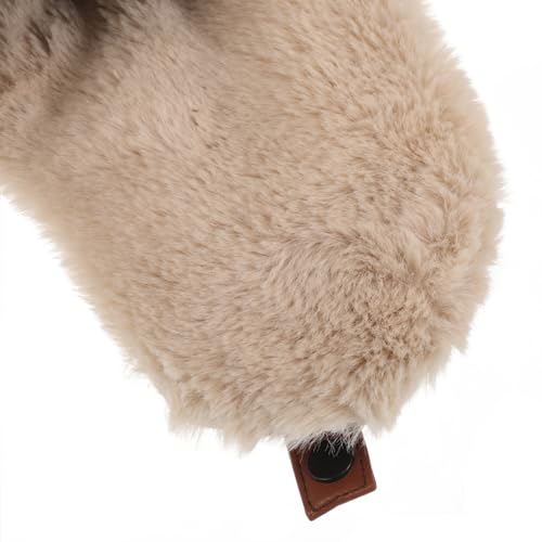 Adorable Bear Ears Winter Hat for Adults Windproof Plush Earflap Hood Cozy Cold Weather Protection Fun Cute Design for Outdoor Activities Coffee3