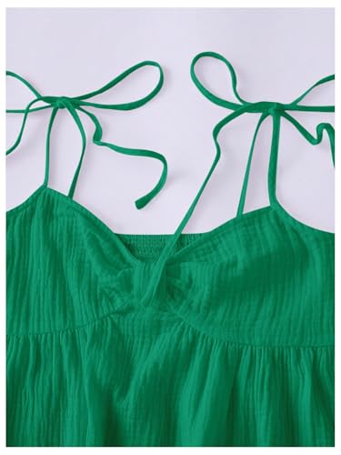 Image of SOLY HUX Women's Summer Cami Sun Dress A Line Tie Shoulder Y2k Cute Casual Short Mini Beach Babydoll Dresses