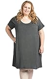 Savi Mom The Original Maternity Nursing/Breastfeeding Nightgown Dress Plus Size (2X, Charcoal Gray)