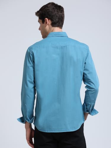 Image of StitchX Men's Full Sleeve Core Essentials Twill Over-Dyed Shirt XS-2XL