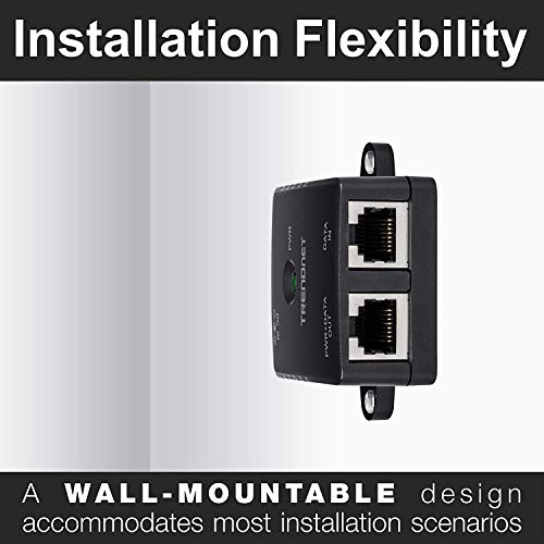 Trendnet Gigabit Power Over Ethernet Injector, Full Duplex Gigabit Speeds, 1 X Gigabit Ethernet Port, 1 X Poe Gigabit Ethernet Port, Network Devices Up To 100M (328 Ft), 15.4W, Black, Tpe-113Gi #TOP5