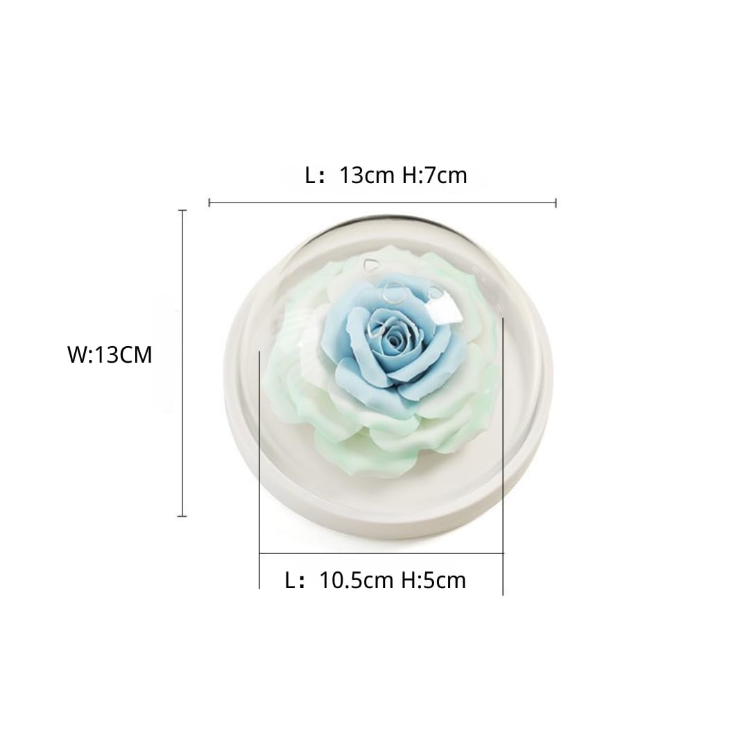 Difusor de aceites esenciales de cerámica hecho a mano para mujeres, regalo artesanal de herencia intangible china con cubierta acrílica a prueba de polvo para decoración del hogar y la oficina