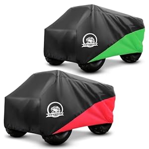 Covervin Atv Cover, Heavy Duty Red+Green Waterproof Oxford Fabric Protective 4 Wheeler Quad Cover For 86&Quot; Kawasaki Honda Polaris Yamaha (Xxl 86''L X 38''W X 42''H) 8 41vu9dmmuhl. sl500 . ss300