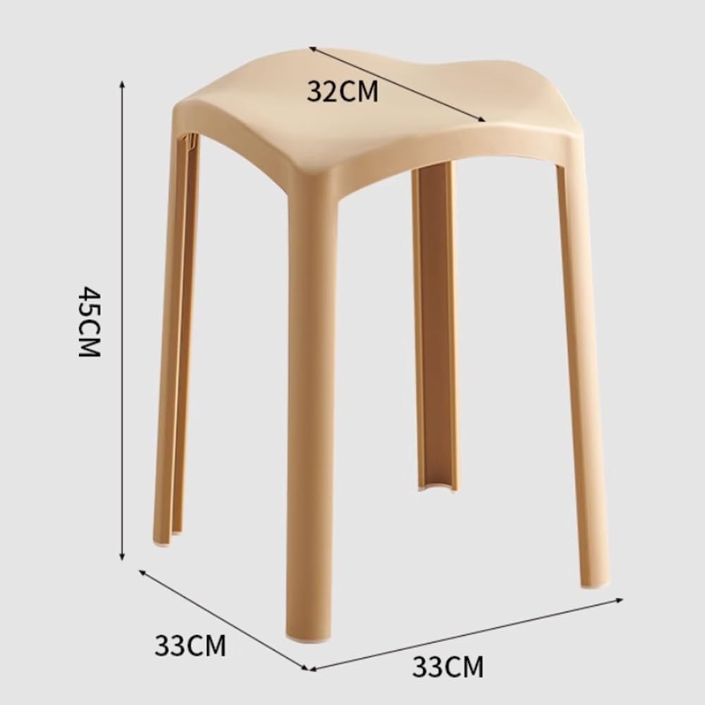 Taburete Plástico 45cm Sillas De Cocina Taburetes Apilables Sillas Terraza