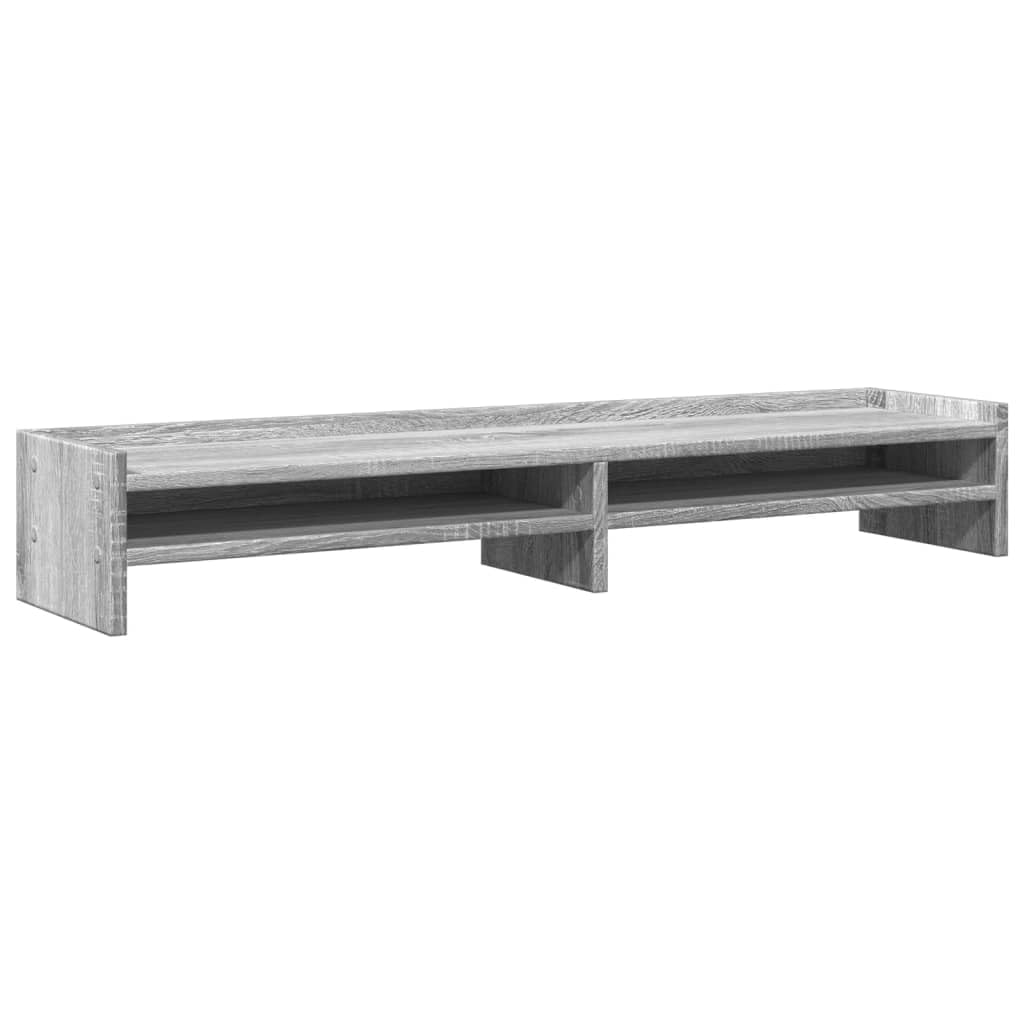 vidaXL Monitor Stand, Display Stand for Laptops Monitors, Computer Stand for Home Office, Monitor Stand Riser, Grey Sonoma Engineered Wood