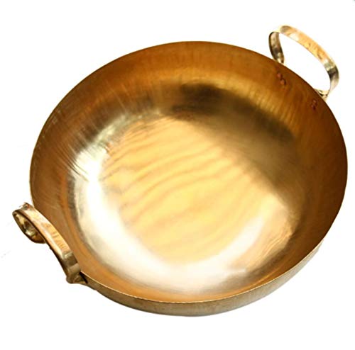 Wok de latón dorado diámetro 13.5 pulgadas miniatura 3